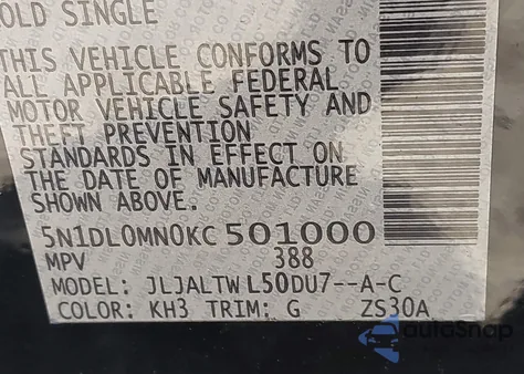 2019 Infiniti Qx60 Luxe from USA, damaged, VIN 5N1DL0MN0KC501000